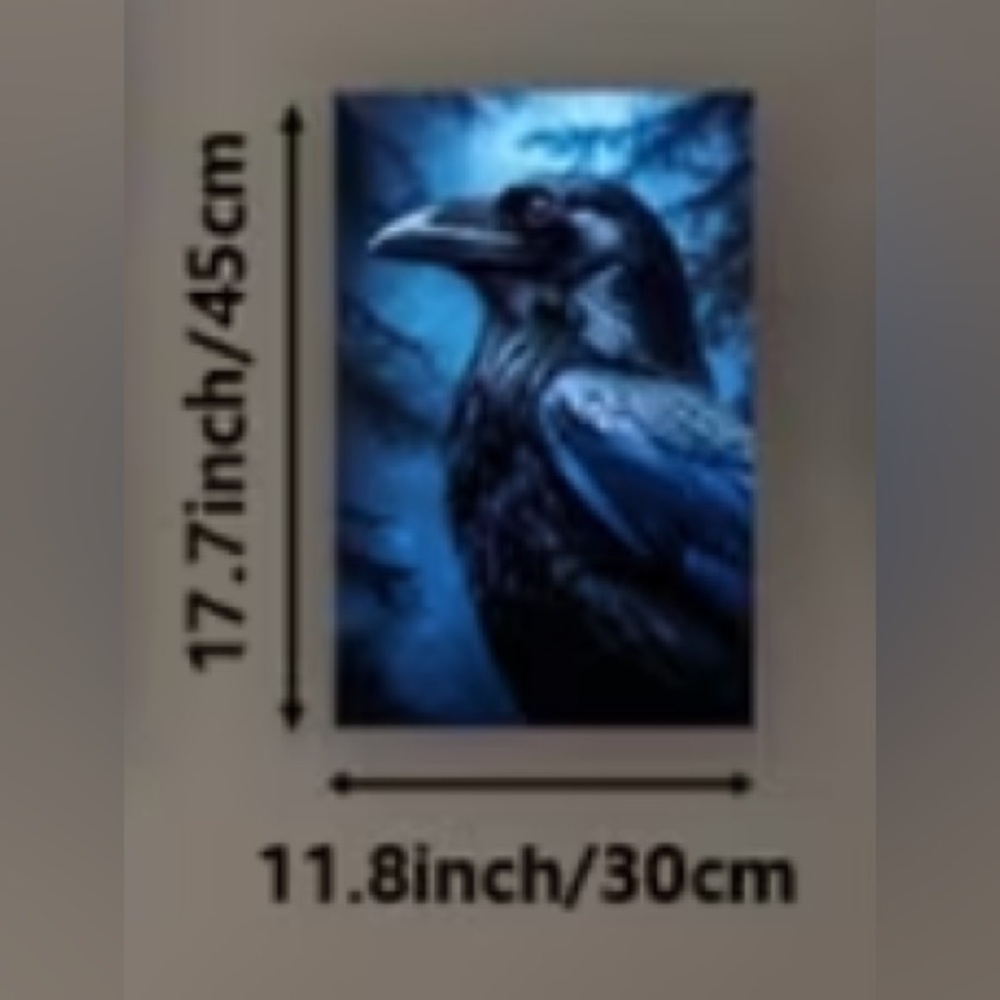 Blue Raven Wall Art - Picture 2 of 6